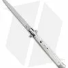 SKM 13" Italian Stiletto Automatic Knife White Pearlex (5.7" Satin Flat)