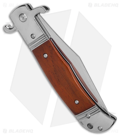 CZ 9" Bolster Release Automatic Knife Rosewood (4.12" Satin) - Image 3