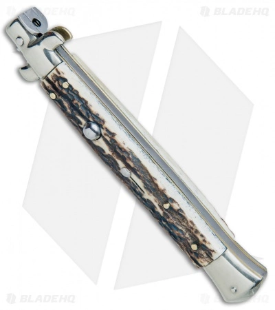 AGA Campolin 11" Picklock Automatic Italian Stiletto Stag (5" Satin) 2017 - Image 2
