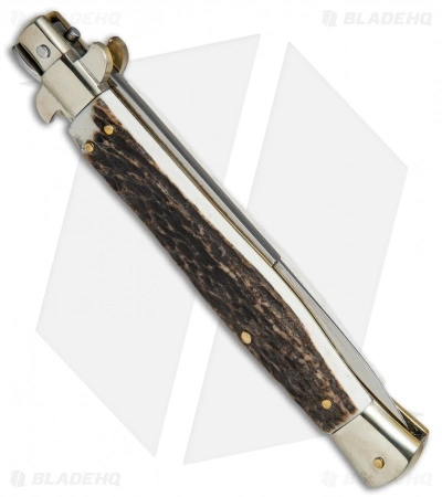 AGA Campolin 11" Picklock Automatic Italian Stiletto Stag Horn (5"Satin) 2018 - Image 3