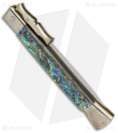 AGA Campolin 13" Bat Swinguard Diamond Automatic Knife Abalone (5.75" Dagger) - Image 3