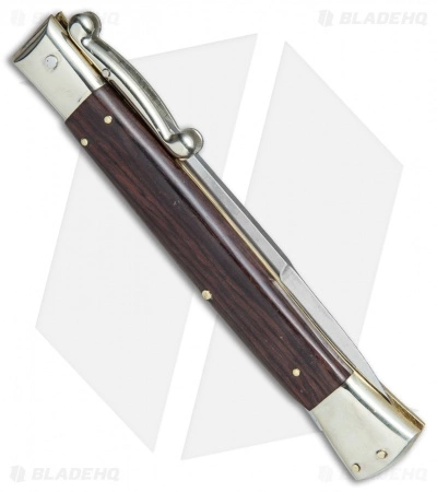 AGA Campolin 13" Swinguard Automatic Knife Cocobolo (5.75" Satin Bayo) - Image 3