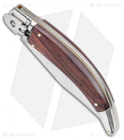 AGA Campolin Diana Lever Lock Automatic Knife Santos Wood (3.75" Satin) - Image 2