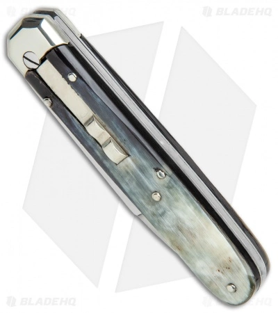 AGA Campolin Baron Automatic Knife Dark Horn (3.75" Satin) - Image 2