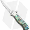 AGA Campolin Piccolo Italian Stiletto Automatic Knife Abalone (2.8" Satin)