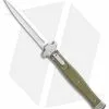 AGA Campolin Zero+ Dagger Leverlock Automatic Knife Green G-10 (4.25" Satin) 2.0