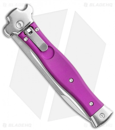 AGA Campolin Zero Italian Leverlock Automatic Knife Violet G-10 (3.75" Tumbled) - Image 2