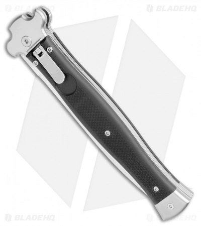 AGA Campolin Zero+ Italian Leverlock Automatic Knife Black G-10 (4.5"STN Dagger) - Image 2