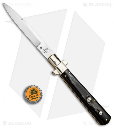 AGA Campolin 11" Frosolone Bayonet Stiletto Automatic Brazilian Horn (5" Satin) - Image 5