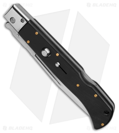 Italian Style 11" Roma Drop Point Automatic Swinguard Ebony (4.6" Polished) - Image 2