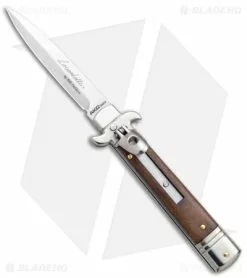 AKC Leverletto 7.75" Lever Lock Auto Italian Knife Cocobolo (3.3" Satin Bayonet)