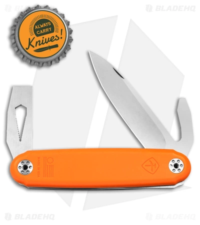American Service Knife ASK The Jefferson Slip Joint Modular Multi-Tool Grabber Orange (2.9" Polish) - Image 5