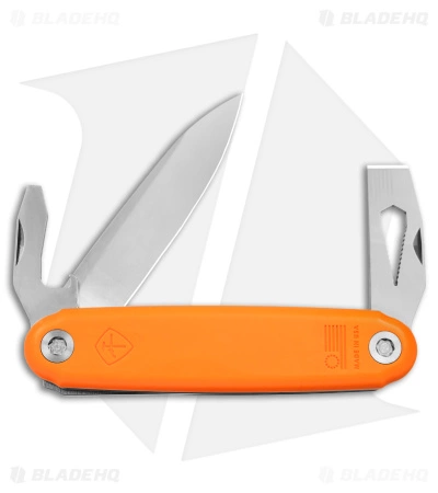 American Service Knife ASK The Jefferson Slip Joint Modular Multi-Tool Grabber Orange (2.9" Polish) - Image 2