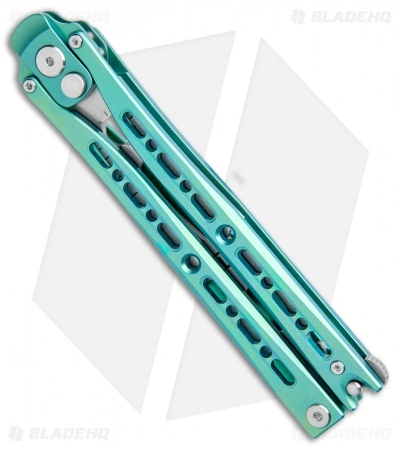 Artisan Cutlery Kinetic-Tool Automatic Butterfly Tool Green Titanium (4" SW) - Image 2