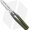 Artisan Cutlery Kinetic-Tool Automatic Butterfly Tool OD Green G-10 (4" Satin)