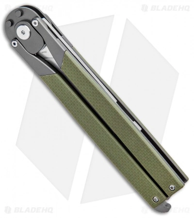 Artisan Cutlery Kinetic-Tool Automatic Butterfly Tool Green G-10 (2.8" SW) - Image 2