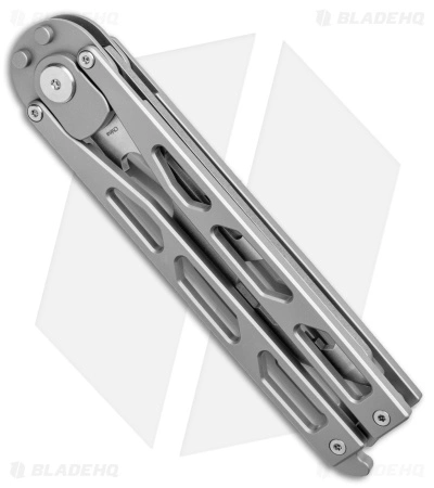 Artisan Cutlery Kinetic-Tool Automatic Butterfly Tool Titanium (3.3" Stonewash) - Image 3