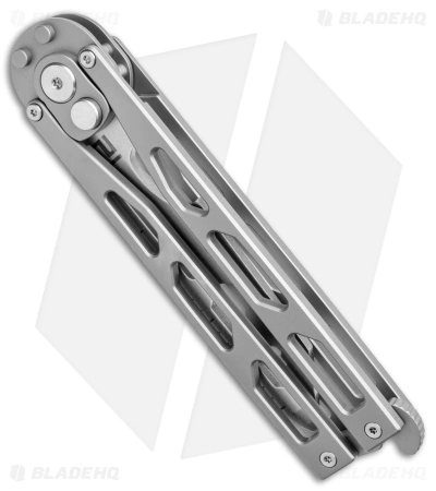 Artisan Cutlery Kinetic-Tool Automatic Butterfly Tool Titanium (3.3" Stonewash) - Image 2