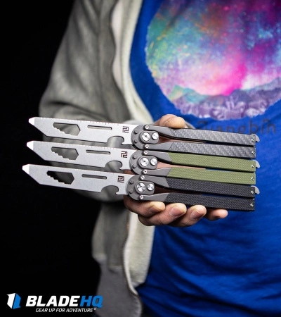 Artisan Cutlery Kinetic-Tool Automatic Butterfly Tool Flat Black G-10 (4" Satin) - Image 5