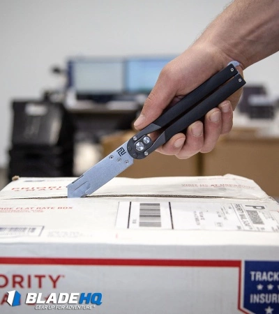 Artisan Cutlery Kinetic-Tool Automatic Butterfly Tool Flat Black G-10 (2.8" SW) - Image 5