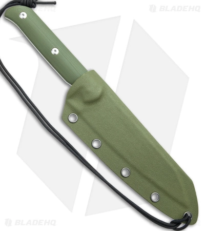 CJRB Silax Fixed Blade Knife Green G-10 (5.1" Satin) - Image 3