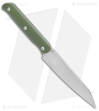 CJRB Silax Fixed Blade Knife Green G-10 (5.1" Satin) - Image 2