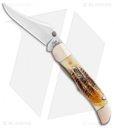 Case Cutlery Case Kickstart Mid-Folding Hunter Assisted Knife Bone Stag (6.51265AC SS)