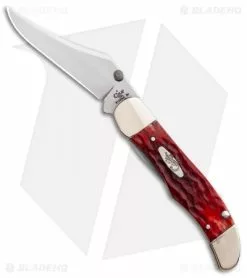 Case Cutlery Case Kickstart Mid-Folding Hunter Assisted Knife Dark Red Jig Bone (61265AC CV)