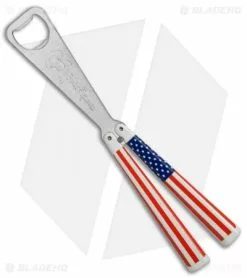 BB Barfly Bottle Opener Butterfly Trainer (USA Flag)