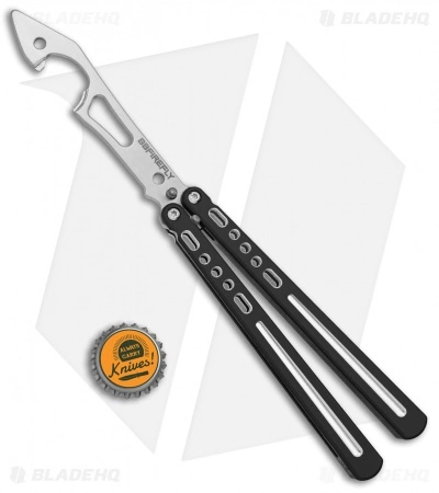 BBbarfly BBFireFly Knife Style Bottle Opener Balisong Black (4.25" Satin) - Image 4