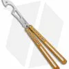 BBbarfly BBFireFly Knife Style Bottle Opener Balisong Gold (4.25" Satin)