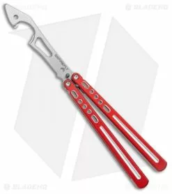 BBbarfly BBFireFly Knife Style Bottle Opener Balisong Red (4.25" Satin)
