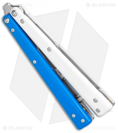 BB Barfly Pro V3 Blue/White BHQ Edition Standard Bottle Opener Butterfly - Image 3