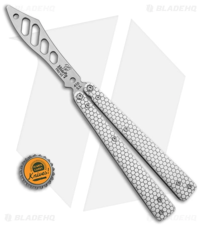 BB Barfly Pro V3 Laser Etched Edition Butterfly Knife White - Image 4