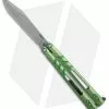 BRS ALT Alpha Beast Infinity Balisong Butterfly Knife Green Ti (4.5" Stonewash)