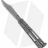 BRS Alpha Beast Bowie Balisong Butterfly Knife Titanium (4.5" Stonewash)