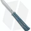BRS Hybrid Replicant Alt Balisong Butterfly Knife Blue Titanium (4.6" SW)