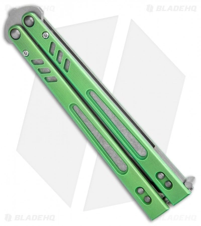 BRS Hybrid Replicant Alt Balisong Butterfly Knife Green Titanium (4.6" SW) - Image 3