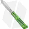 BRS Hybrid Replicant Standard Balisong Butterfly Knife Green Titanium (4.6" SW)