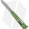 BRS Premium ALT Alpha Beast Balisong Butterfly Knife Green Ti (4.5" Stonewash)