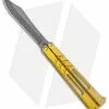 BRS Premium Channel Alpha Beast Balisong Butterfly Knife Gold Ti (4.5" Acid)CHAB