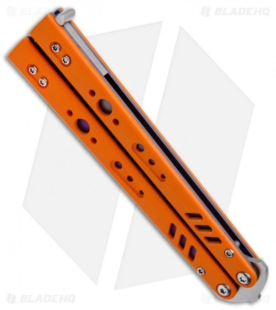 BRS Premium Replicant ALT Bali Butterfly Knife Orange G-10/Purple Ti (4.5" SW) - Image 2