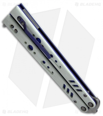 BRS Premium Replicant ALT Bali Butterfly Knife White G-10/Purple Ti (4.5" SW) - Image 2