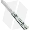 BRS Premium Replicant Balisong Butterfly Knife White G-10/Purple Ti (4.5" SW)