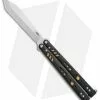 BRS Premium Replicant Balisong Butterfly Knife Black G-10/Gold Ti (4.5" SW)