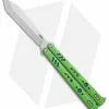 BRS Premium Replicant Balisong Butterfly Knife Green G-10/Blue Ti (4.5" SW)