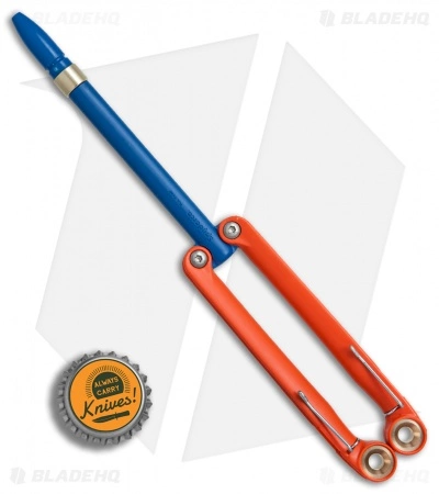 BaliYo By Spyderco Butterfly Pen Fisher Space Pen (Orange/Blue) USA Made - Image 3