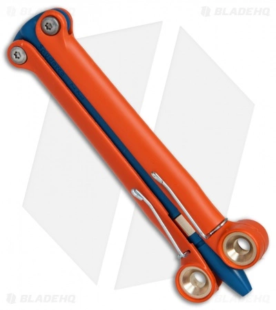 BaliYo By Spyderco Butterfly Pen Fisher Space Pen (Orange/Blue) USA Made - Image 2