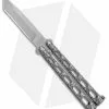 Bear & Son Bear Butterfly Knife Tanto Large W/ Silver Vein (4" Bead Blast) 114A