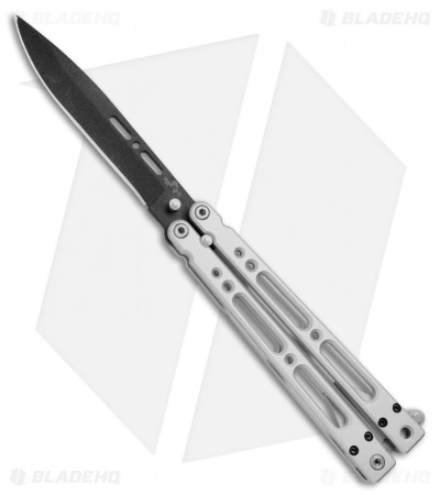 Bear OPS Bear Song IV Butterfly Knife Aluminum W/Trainer (4.38" Black) B-400B+TR - Image 2